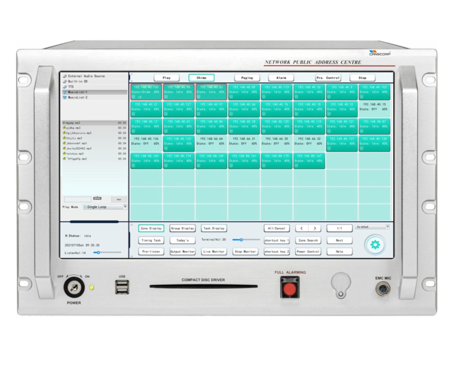 CNS6128 A NETWORK PUBLIC ADDRESS CENTER